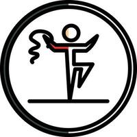 Rythmic gymnastics Vector Icon Design