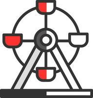 Ferris wheel Vector Icon Design