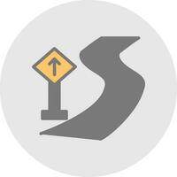 Road sign Vector Icon Design