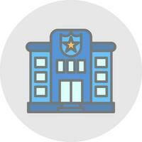 Police station Vector Icon Design