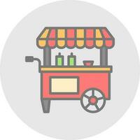 Food cart Vector Icon Design