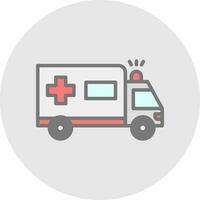 Ambulance Vector Icon Design