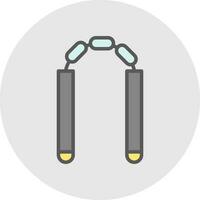 Nunchaku Vector Icon Design