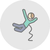 Base jumping Vector Icon Design