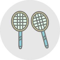 diseño de icono de vector de bádminton