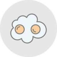 Fried egg Vector Icon Design