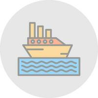 Ferryboat Vector Icon Design