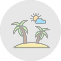 diseño de icono de vector de isla