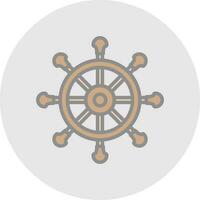 Steering wheel Vector Icon Design