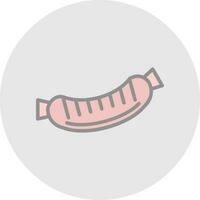 Sausage Vector Icon Design