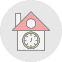 Cuckoo clock Vector Icon Design