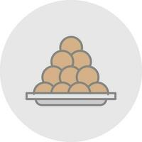 Oliebollen Vector Icon Design