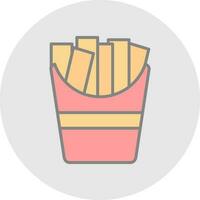 diseño de icono de vector de papas fritas