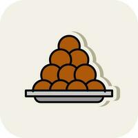 Oliebollen Vector Icon Design