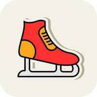 Ice skating Vector Icon Design