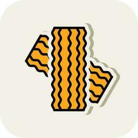 Bacon pie Vector Icon Design