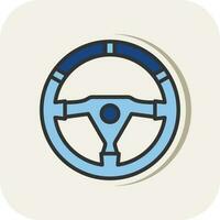 Steering wheel Vector Icon Design