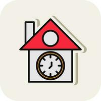 Cuckoo clock Vector Icon Design