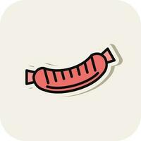 Sausage Vector Icon Design