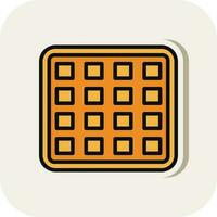 Waffle Vector Icon Design