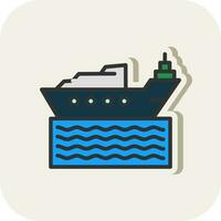 Ship Vector Icon Design