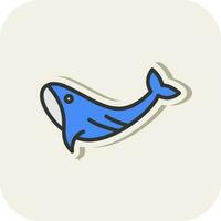 Whale Vector Icon Design