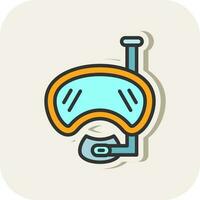 Diving mask Vector Icon Design