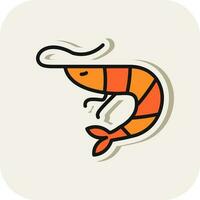 Shrimp Vector Icon Design