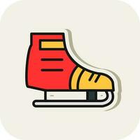 Ice skating Vector Icon Design