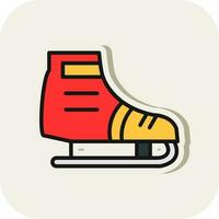 Ice skating Vector Icon Design