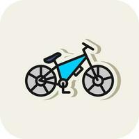 diseño de icono de vector de bicicleta de montaña