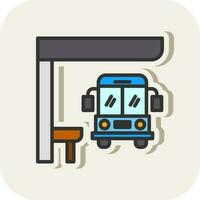 Bus stop Vector Icon Design