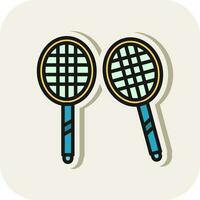 diseño de icono de vector de bádminton