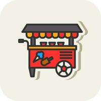 Ice cream cart Vector Icon Design