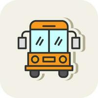 School bus Vector Icon Design