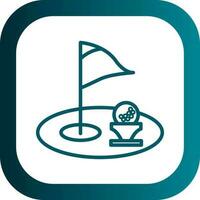 Golf hole Vector Icon Design