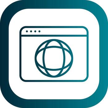 diseño de icono de vector de navegador