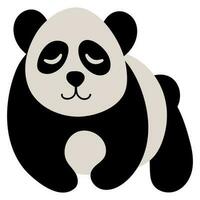 Cute hand drawn panda. Animal safari. White background, isolate. vector