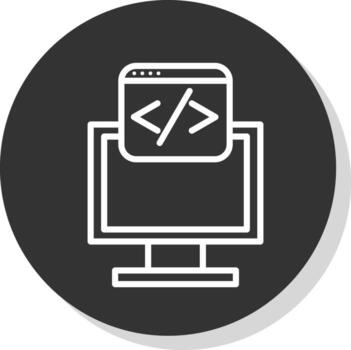 diseño de icono de vector de programación web