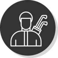 Golfer Vector Icon Design