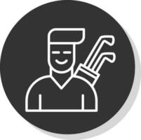 Golfer Vector Icon Design