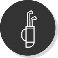 Golf bag Vector Icon Design