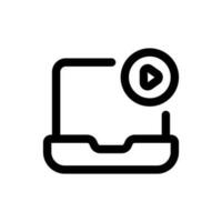 Simple Online Learning icon. The icon can be used for websites, print templates, presentation templates, illustrations, etc vector