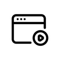 sencillo vídeo tutorial icono. el icono lata ser usado para sitios web, impresión plantillas, presentación plantillas, ilustraciones, etc vector