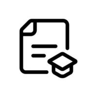 sencillo tesis icono. el icono lata ser usado para sitios web, impresión plantillas, presentación plantillas, ilustraciones, etc vector