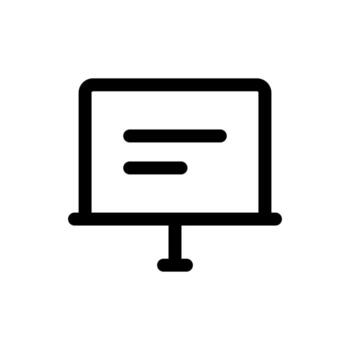 Simple Whiteboard icon. The icon can be used for websites, print templates, presentation templates, illustrations, etc vector