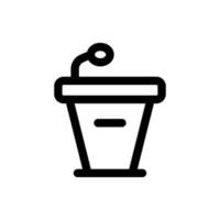 Simple Podium icon. The icon can be used for websites, print templates, presentation templates, illustrations, etc vector