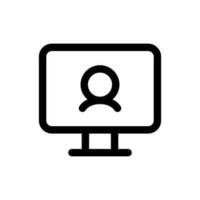 Simple Online Class icon. The icon can be used for websites, print templates, presentation templates, illustrations, etc vector