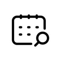 Simple Search Date icon. The icon can be used for websites, print templates, presentation templates, illustrations, etc vector