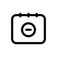 Simple Remove Event icon. The icon can be used for websites, print templates, presentation templates, illustrations, etc vector